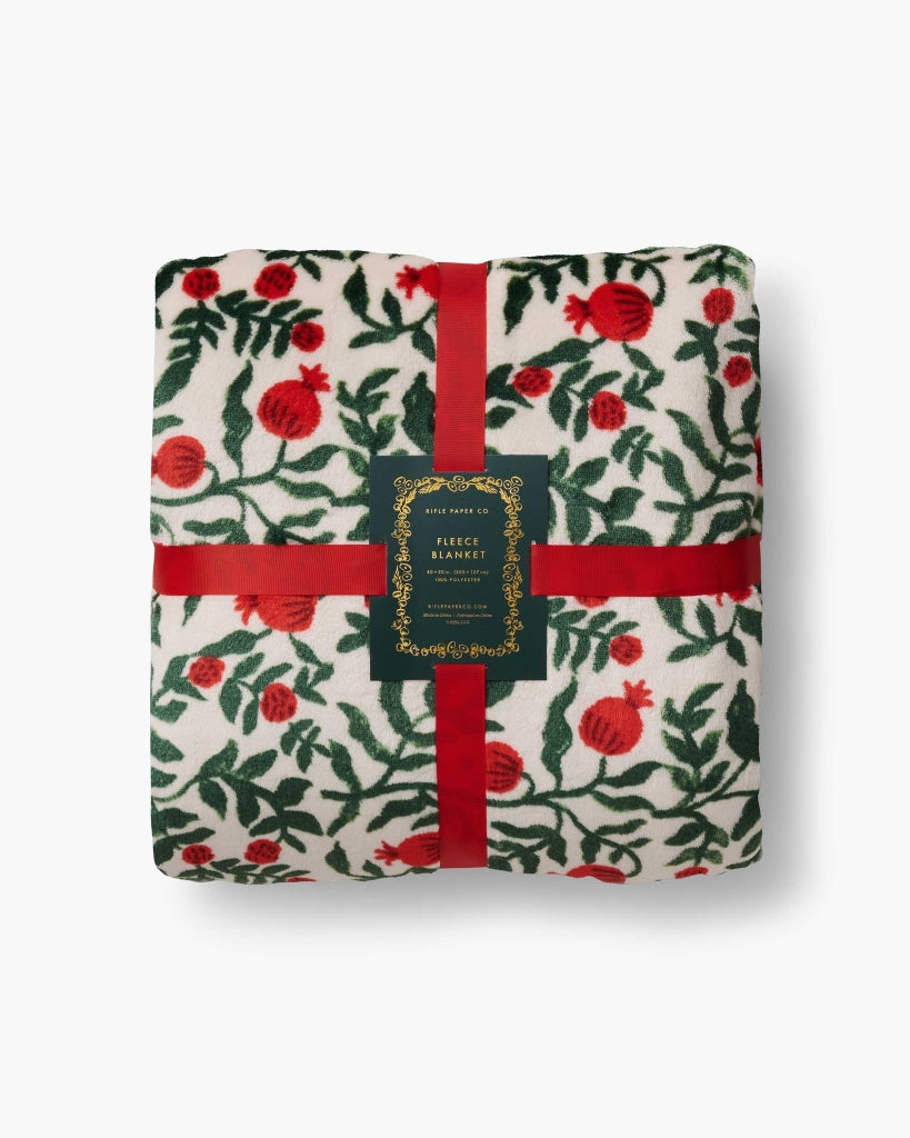 Fleece Blanket - Christmastide Pomegranate