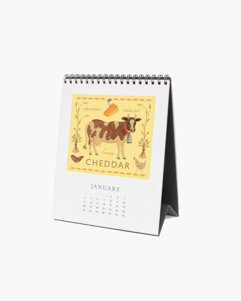 Desk Calendar 2026 - Cheese