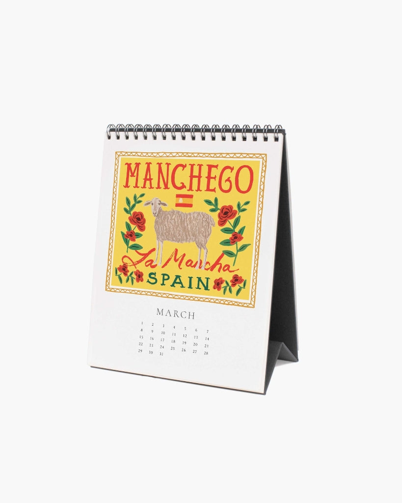 Desk Calendar 2026 - Cheese