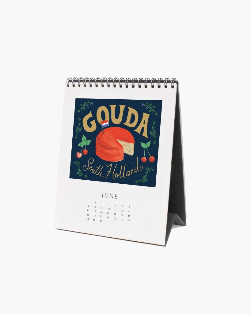 Desk Calendar 2026 - Cheese
