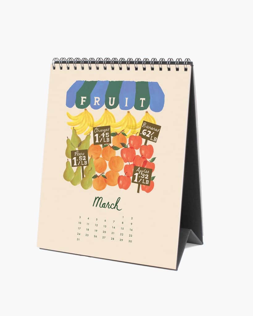 Desk Calendar 2024 - Fruit Stand