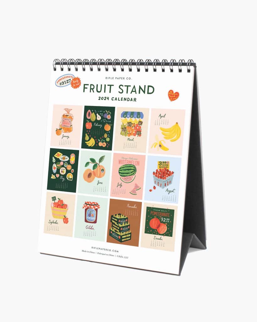 Desk Calendar 2024 - Fruit Stand