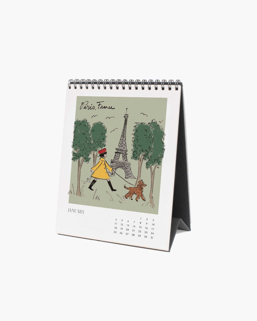 Desk Calendar 2026 - Travel Sketchbook