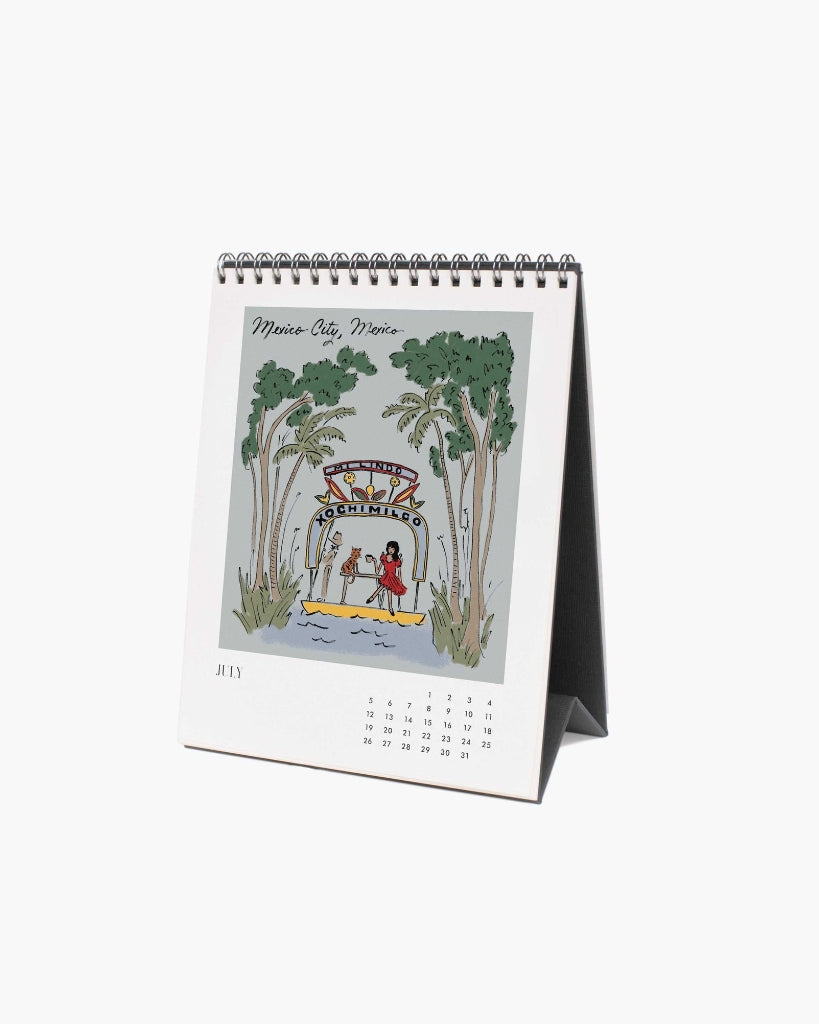 Desk Calendar 2026 - Travel Sketchbook