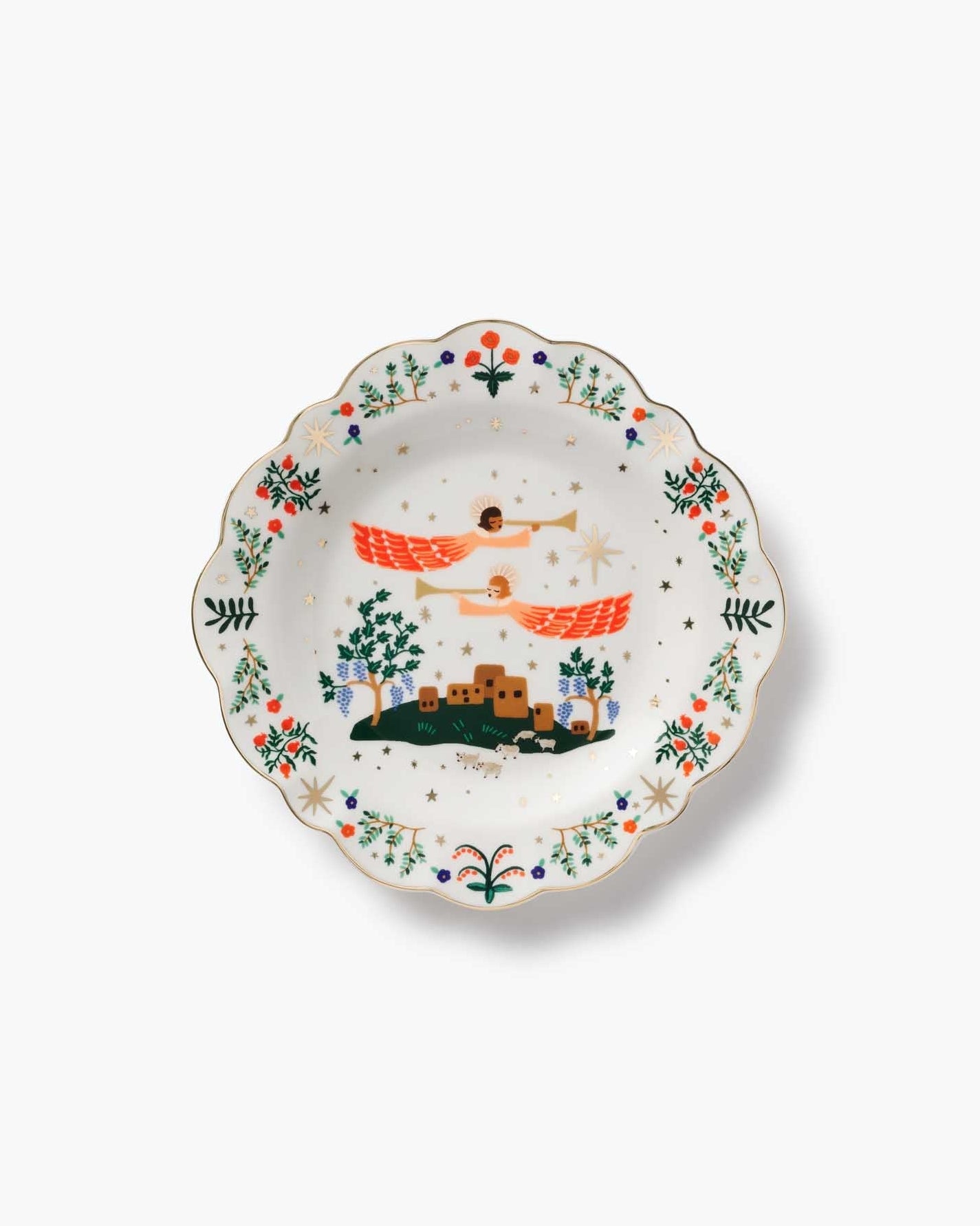 Porcelain Dessert Plate Set - Nativity