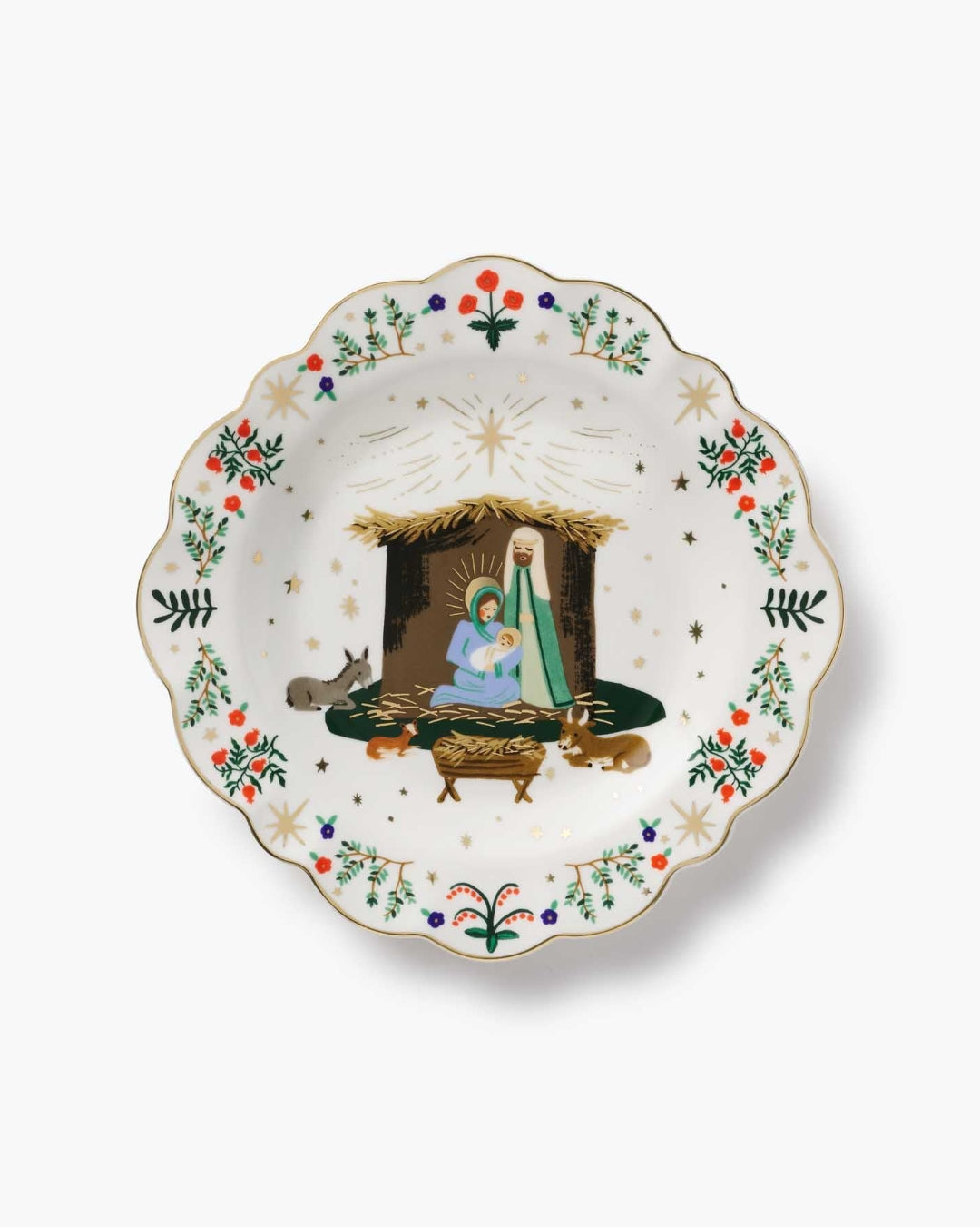 Porcelain Dessert Plate Set - Nativity