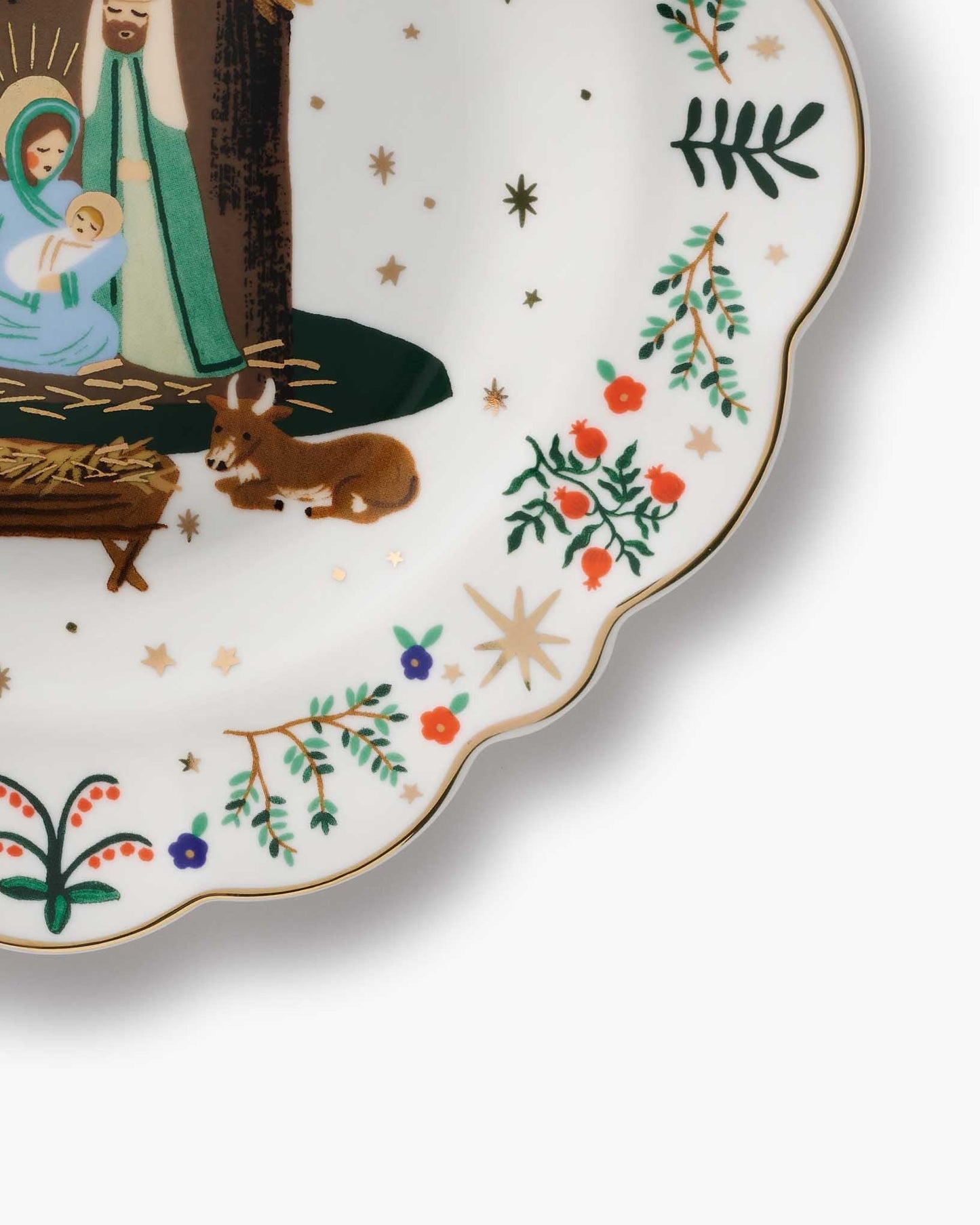 Porcelain Dessert Plate Set - Nativity