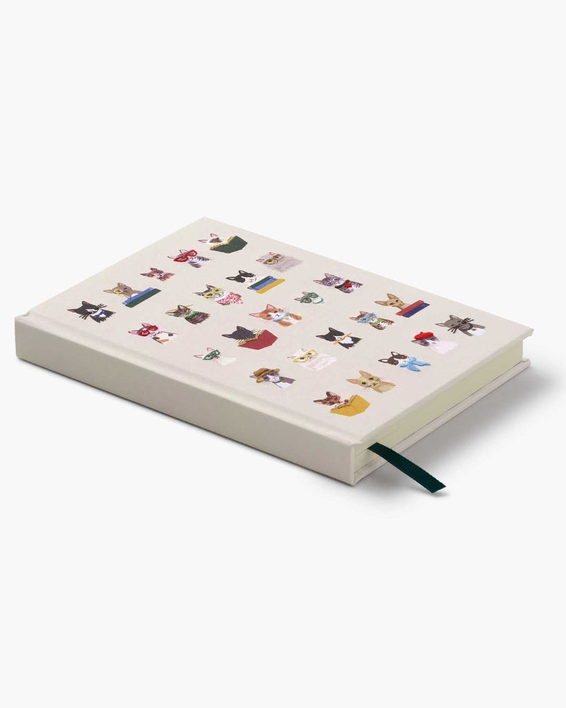 Embroidered Notebook - Studious Cats