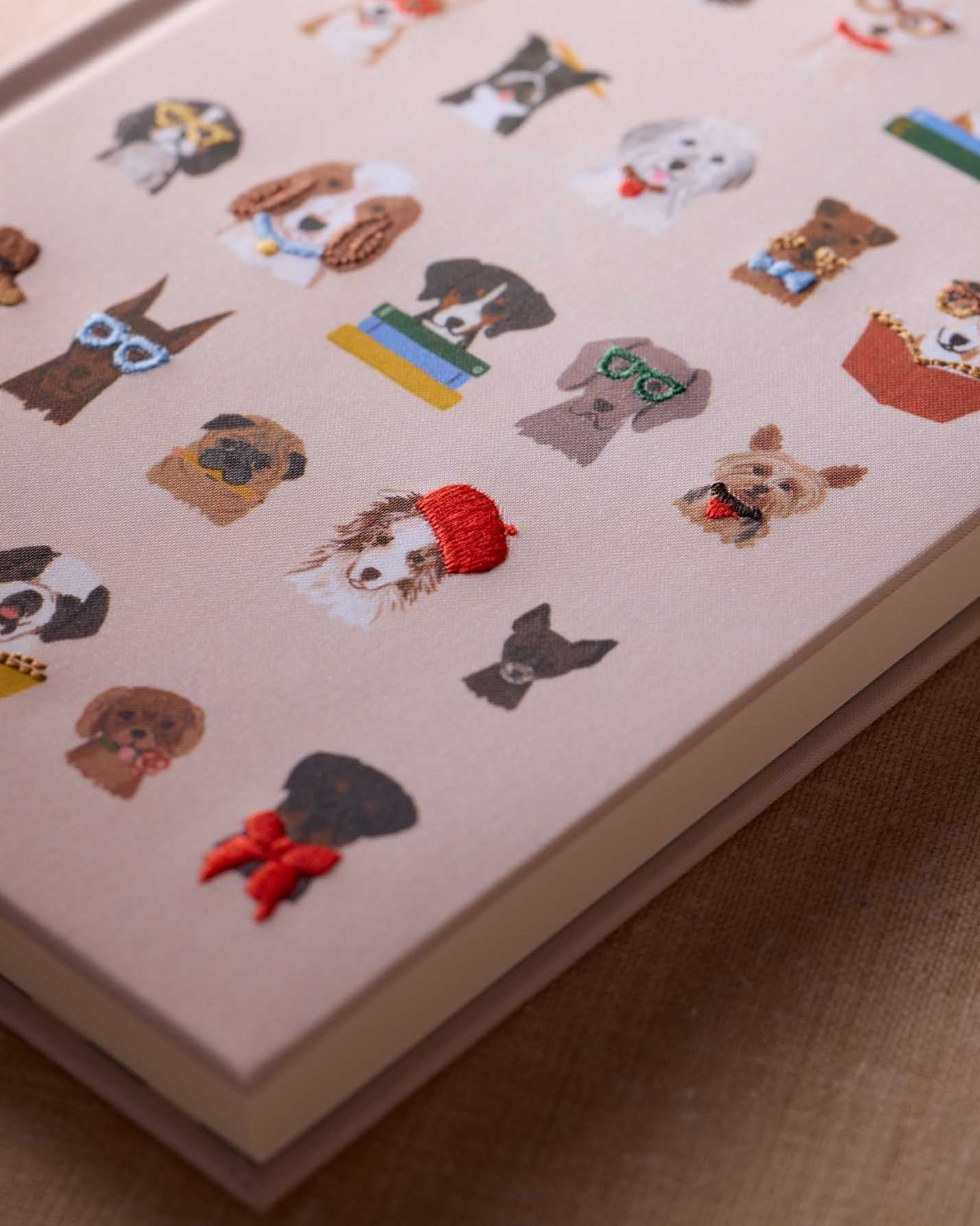 Embroidered Notebook - Studious Dogs