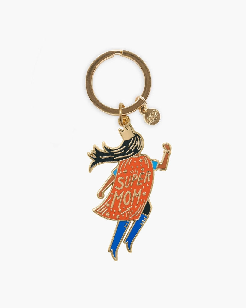 Enamel Keychain - Soaring Super Mom