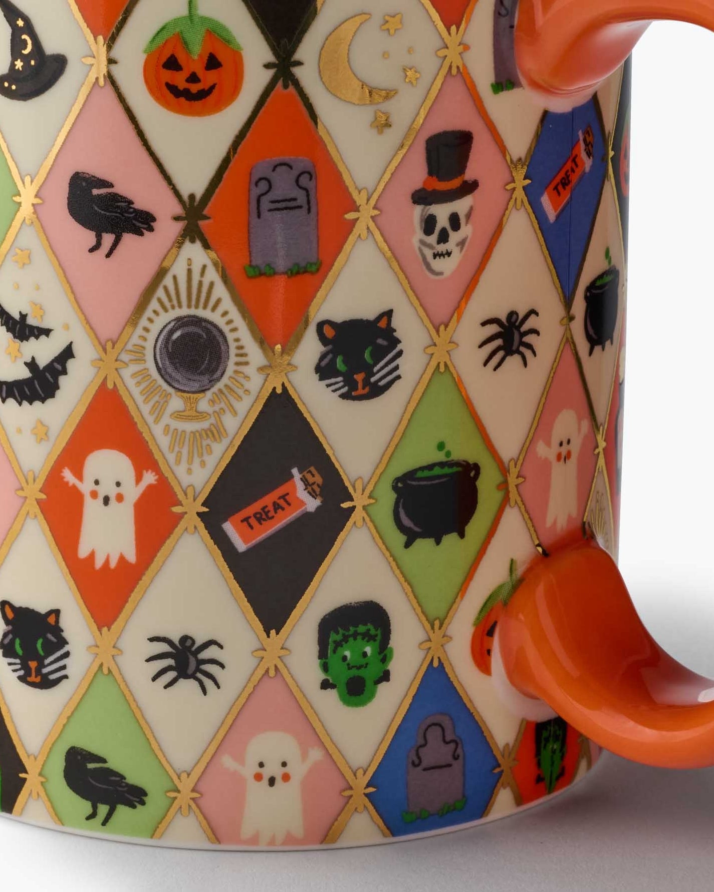 Porcelain Mug - Halloween Argyle