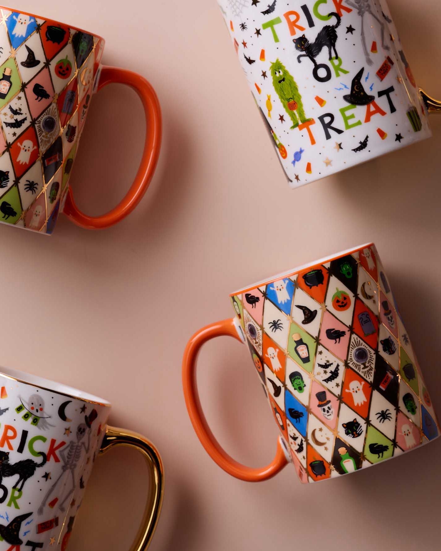 Porcelain Mug - Halloween Argyle