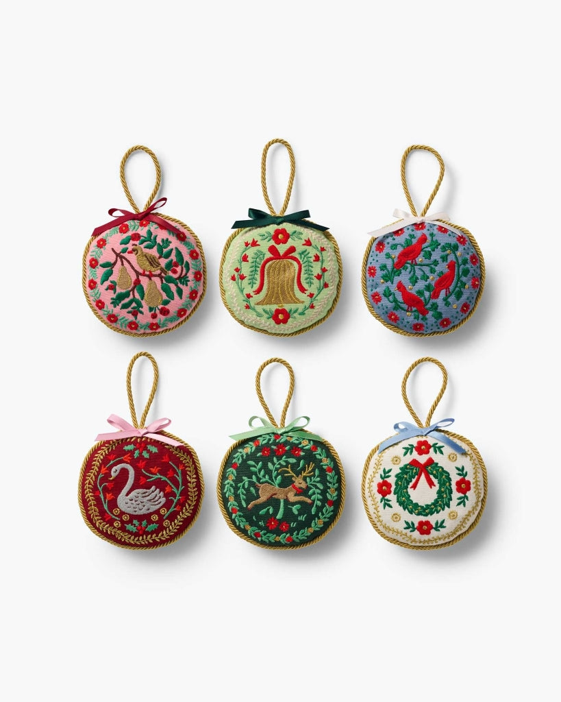 Embroidered Ornaments - Christmastide