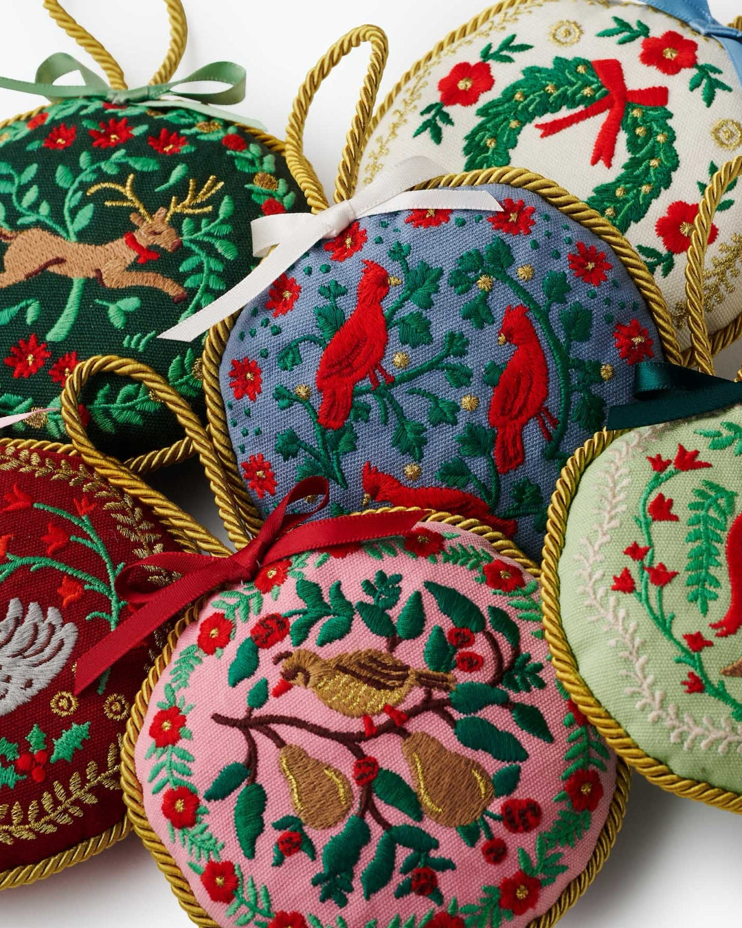Embroidered Ornaments - Christmastide