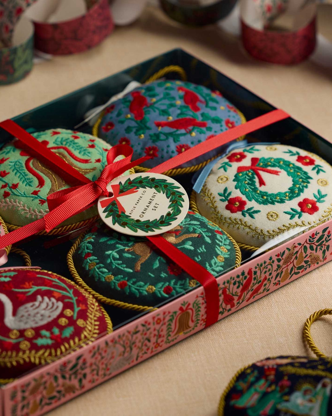 Embroidered Ornaments - Christmastide