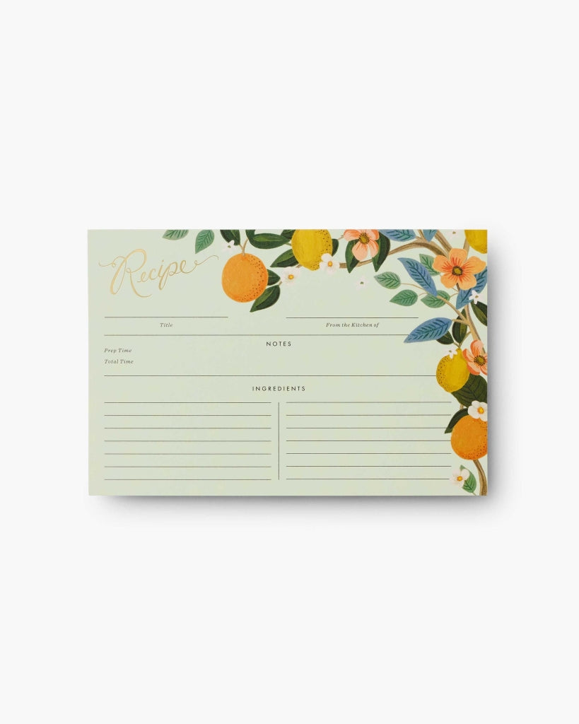 Recipe Cards - Citrus Grove