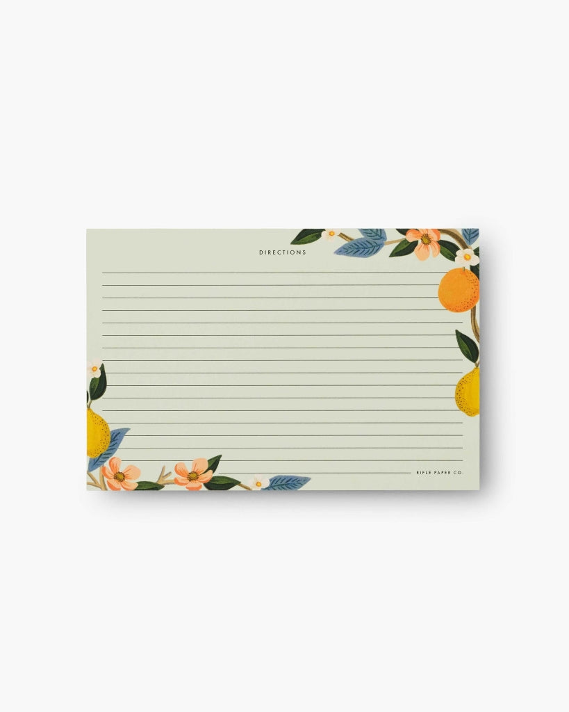Recipe Cards - Citrus Grove
