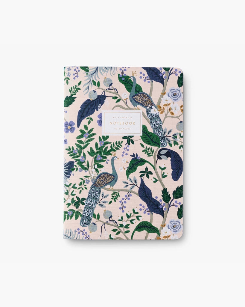 Stitched Notebook Set - Peacock