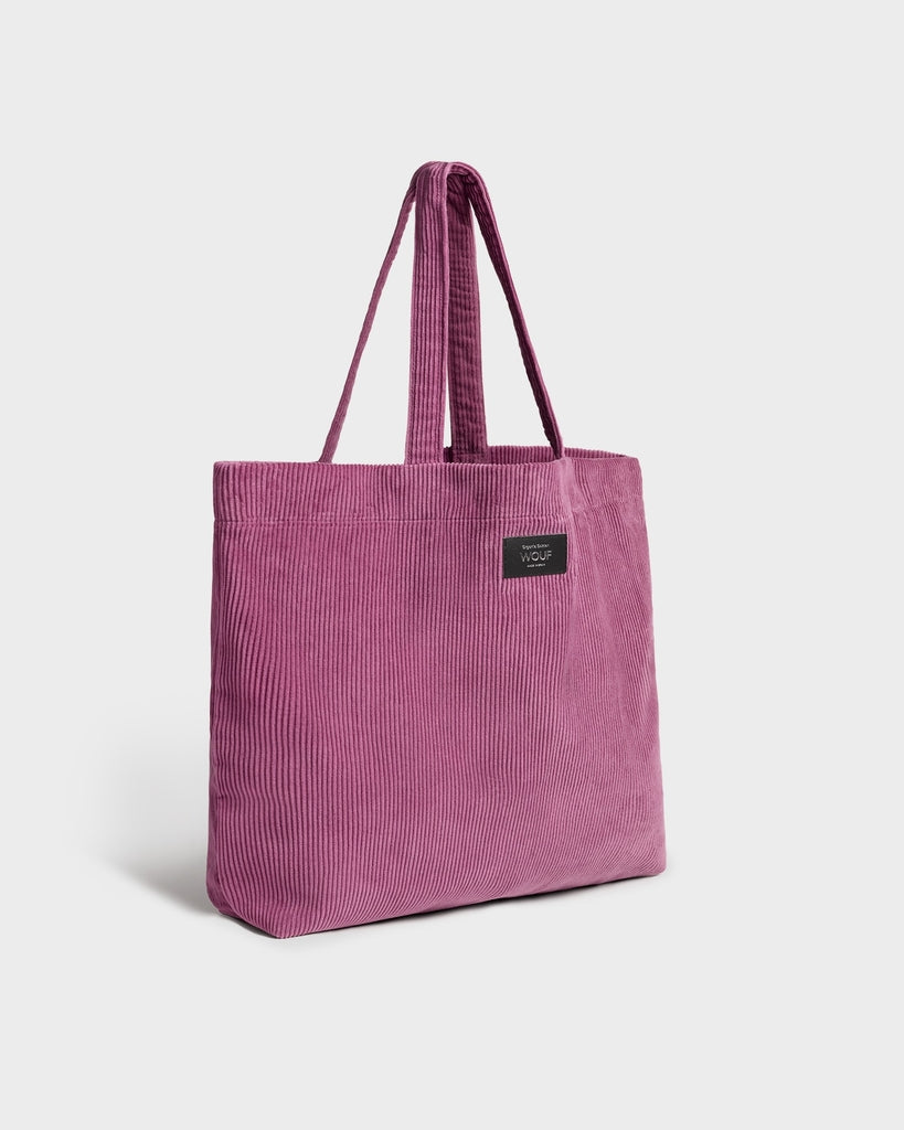 Corduroy Collection Tote Bag - Mauve