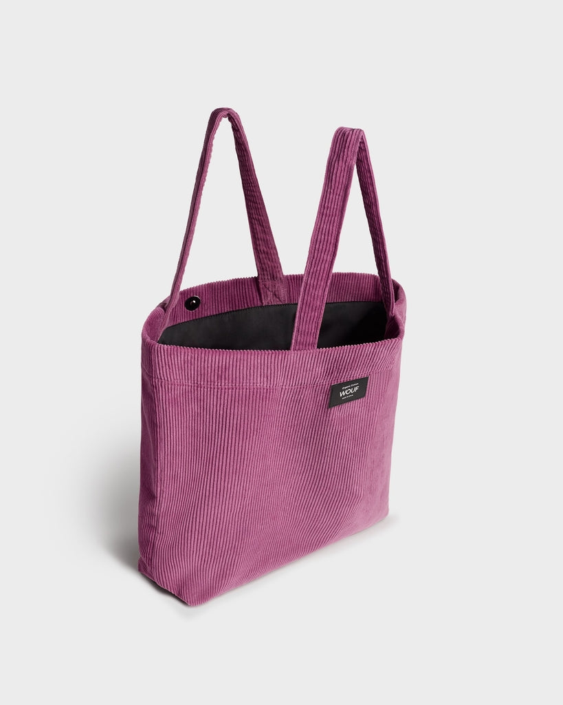 Corduroy Collection Tote Bag - Mauve