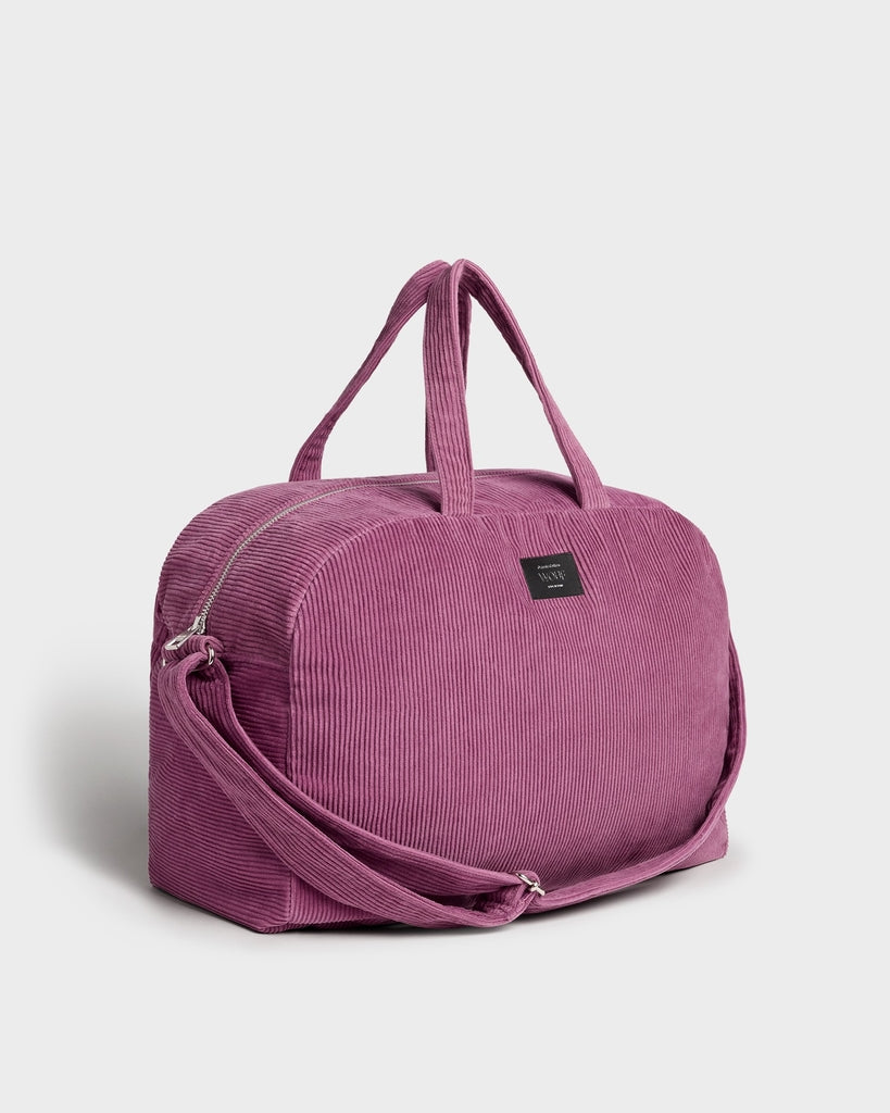 Corduroy Collection Weekend Bag - Mauve