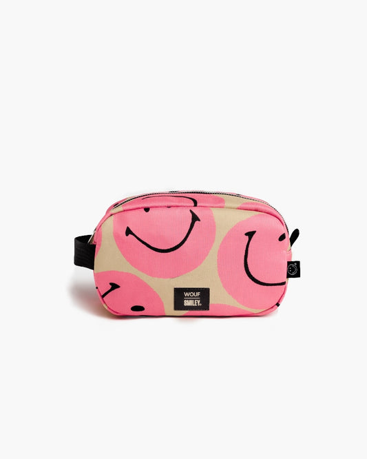 Small Toiletry Bag - Smiley Pink