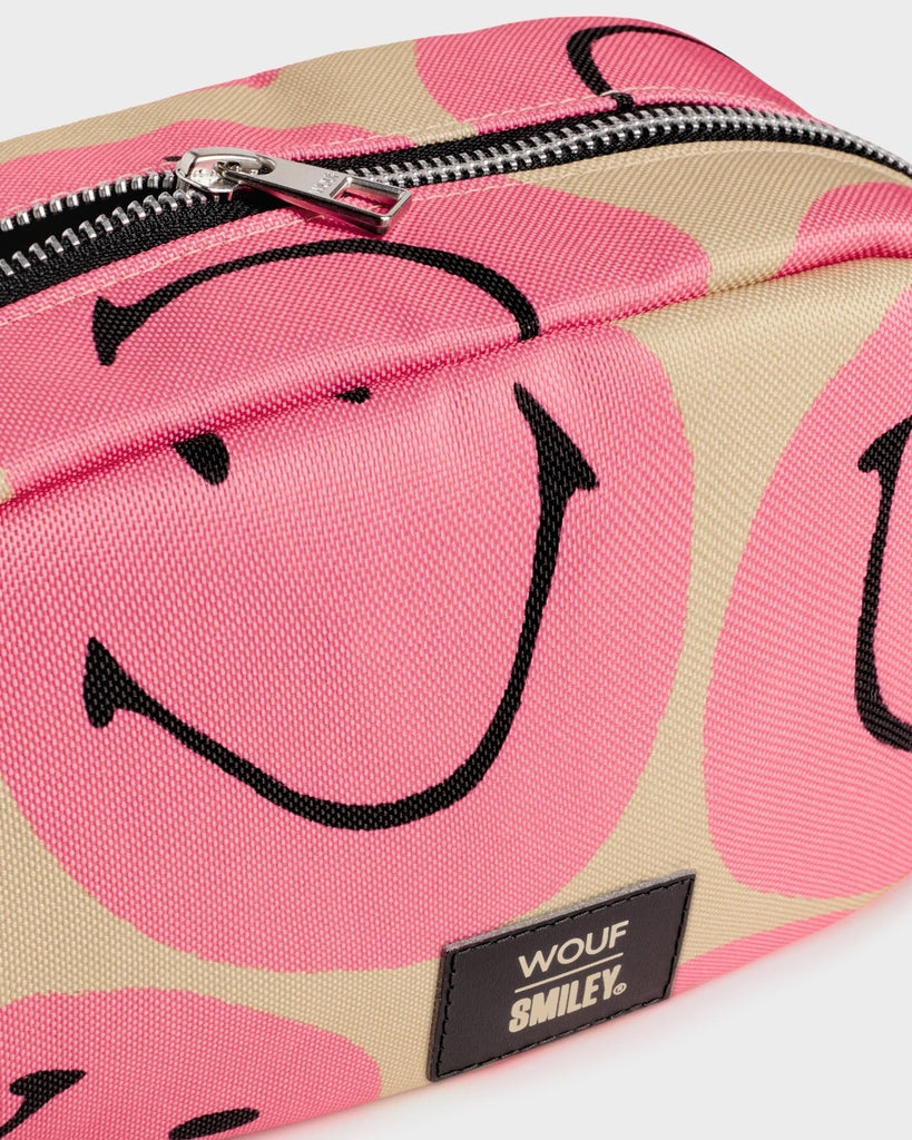 Small Toiletry Bag - Smiley Pink