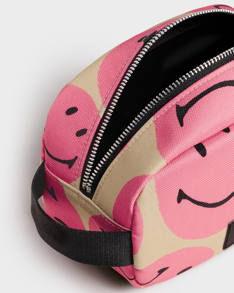 Small Toiletry Bag - Smiley Pink