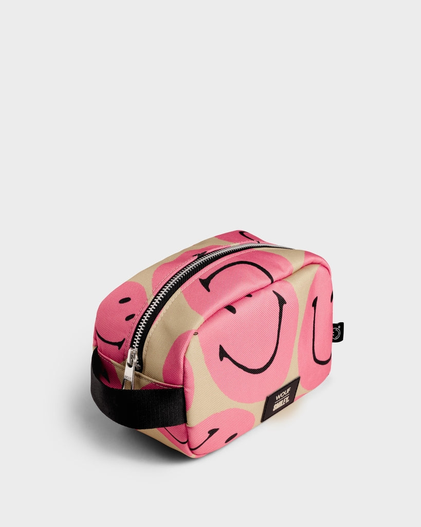 Small Toiletry Bag - Smiley Pink