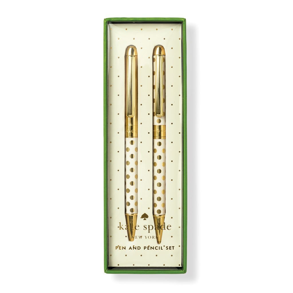 Pen & Pencil Set - Gold Dot