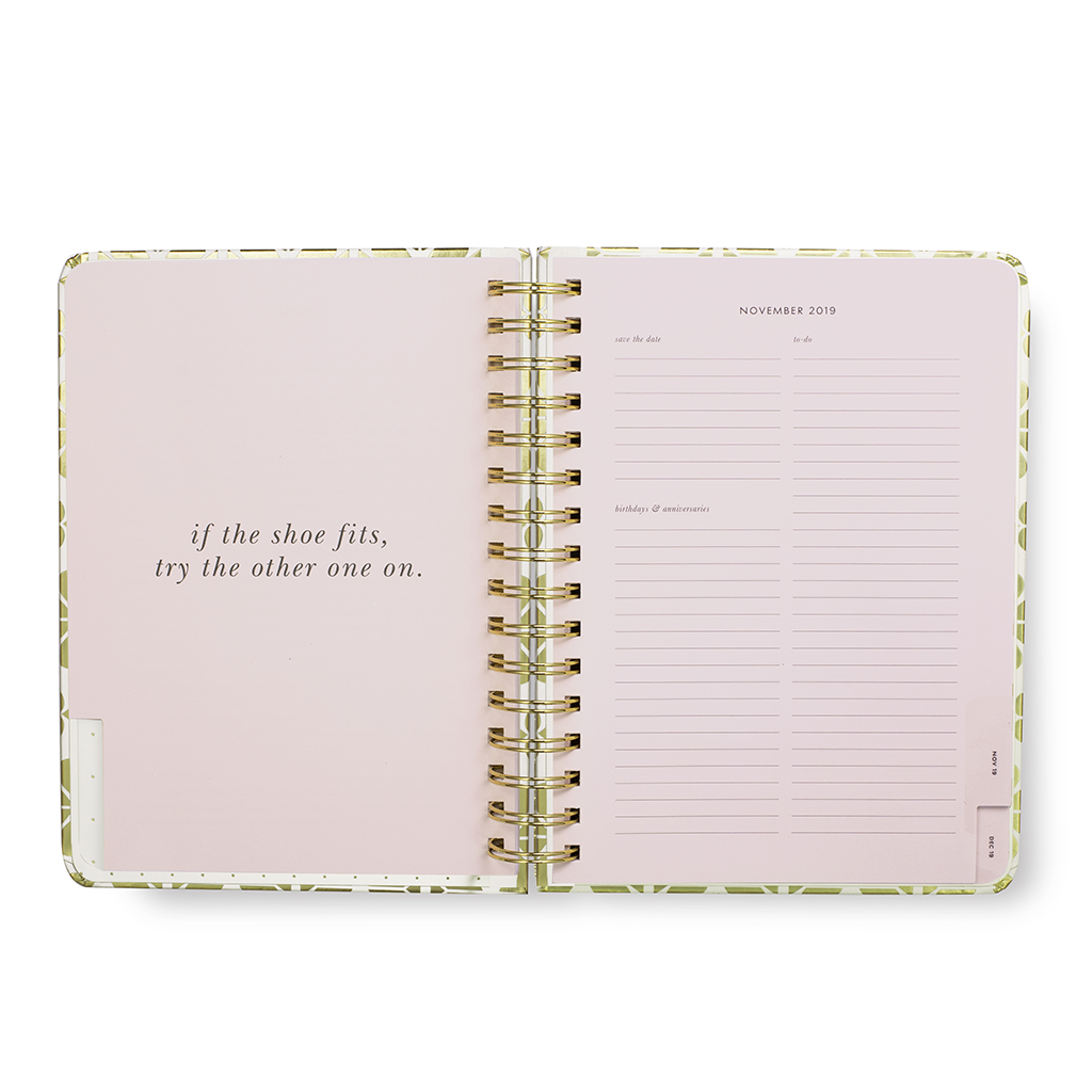 17 Month Planner Large - Spade Flower