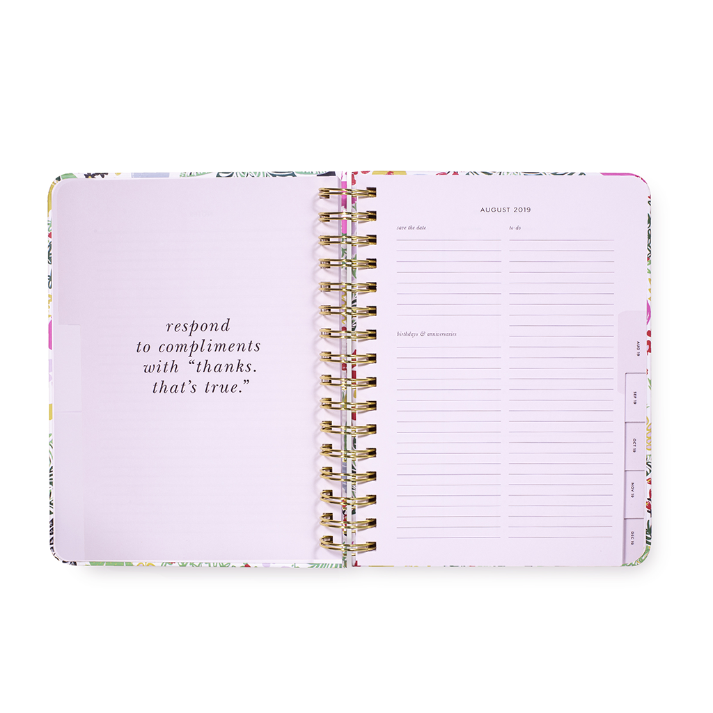 17 Month Planner Large - Garden Posy