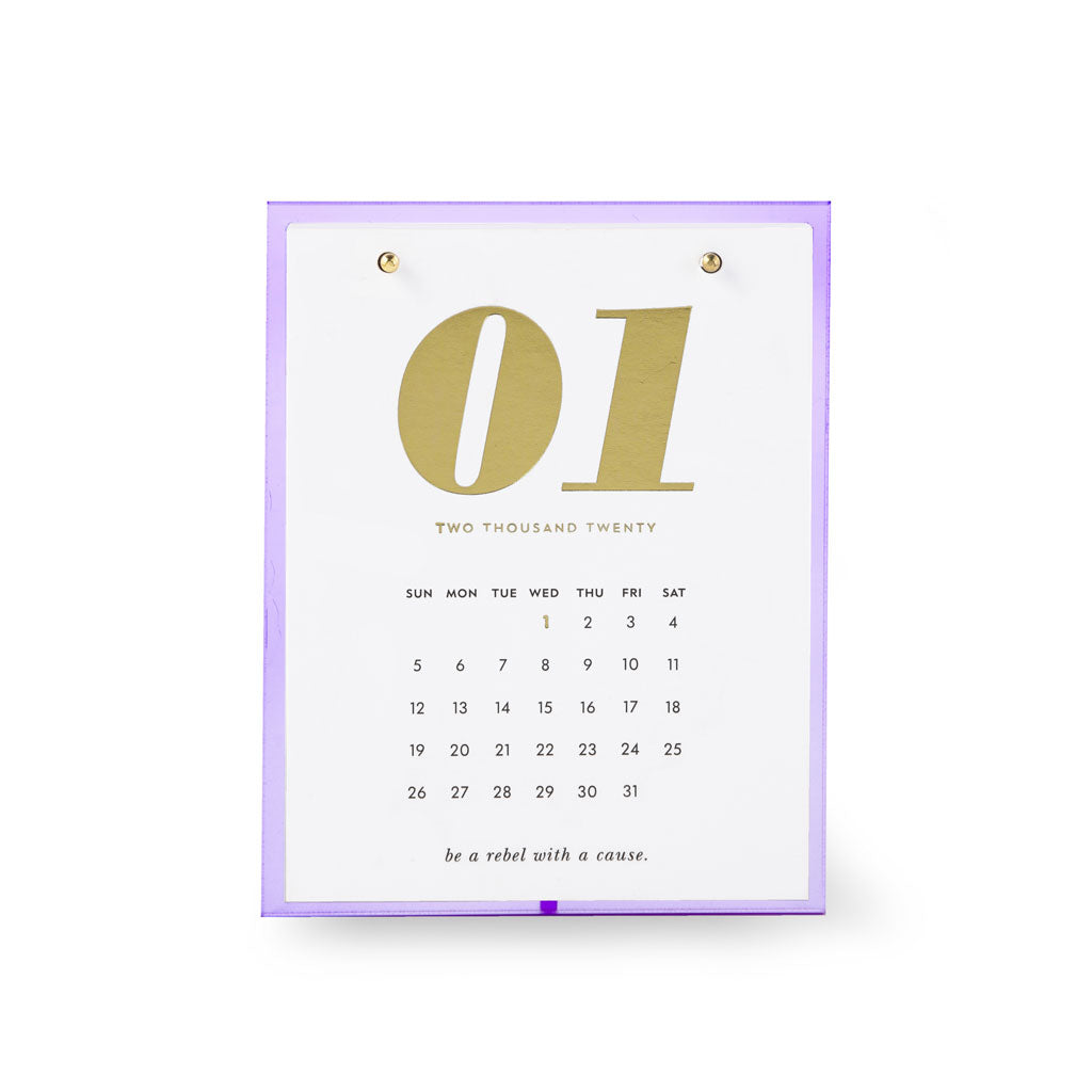 Desktop Calendar - Lilac