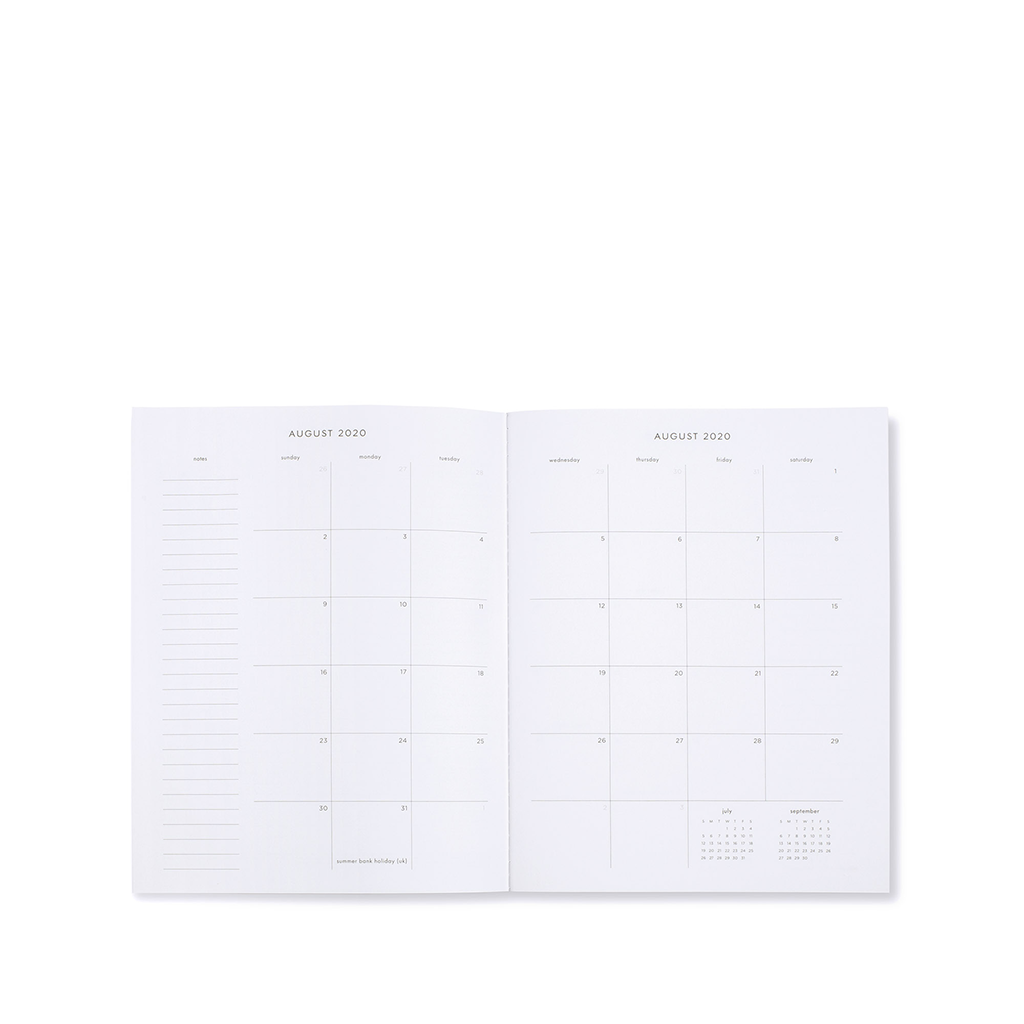 Monthly Planner - White Dot
