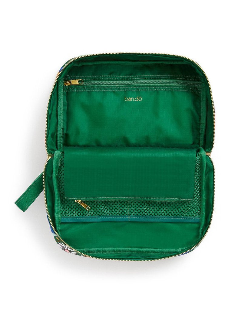 The Getaway Toiletries Bag - Emerald Super Bloom