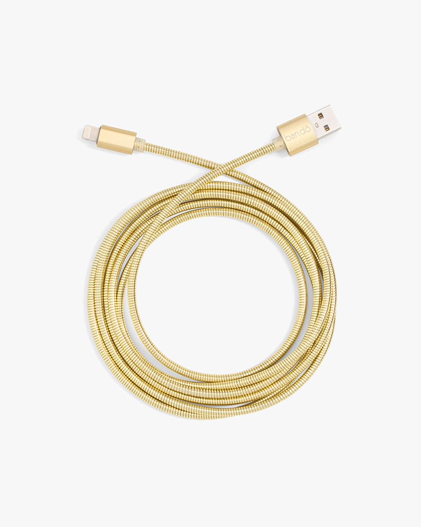 Back Me Up! (Longer) Charging Cord - Metallic Gold