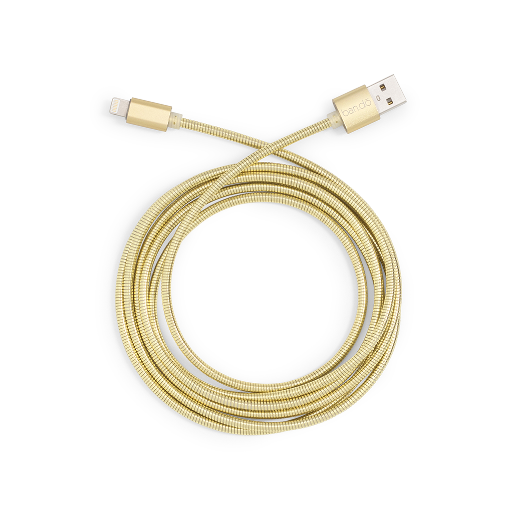 Back Me Up! (Longer) Charging Cord - Metallic Gold