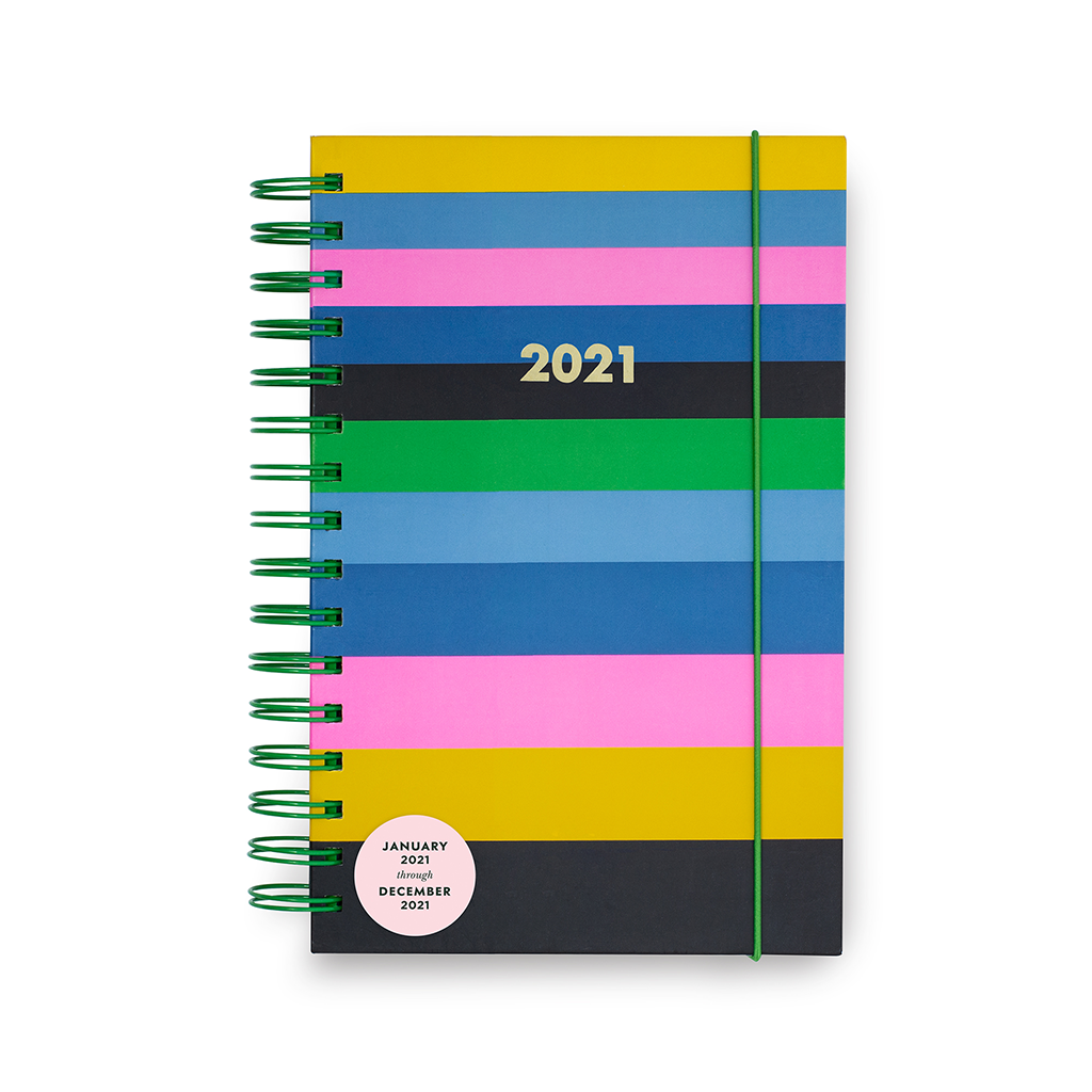 12 Month Medium Planner - Enchanted Stripes