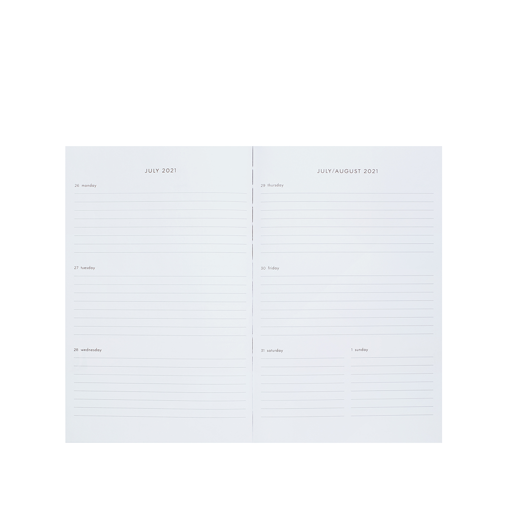 12 Month Bookcloth Planner - Enchanted Stripes