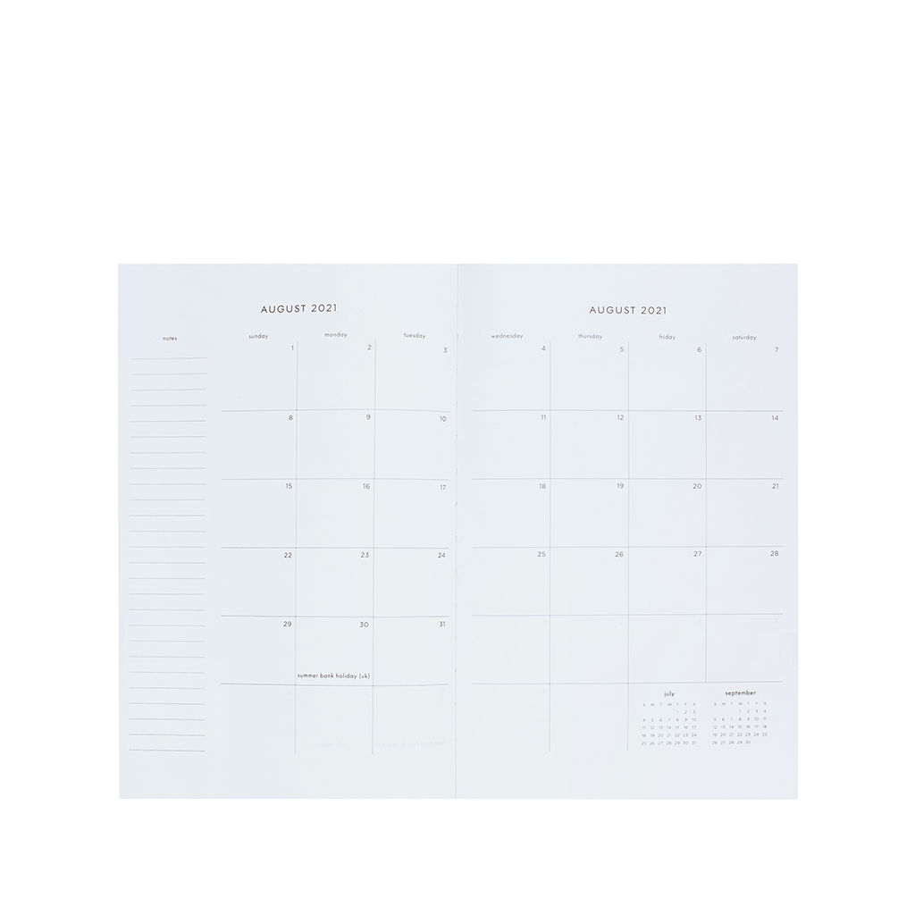 12 Month Bookcloth Planner - Enchanted Stripes