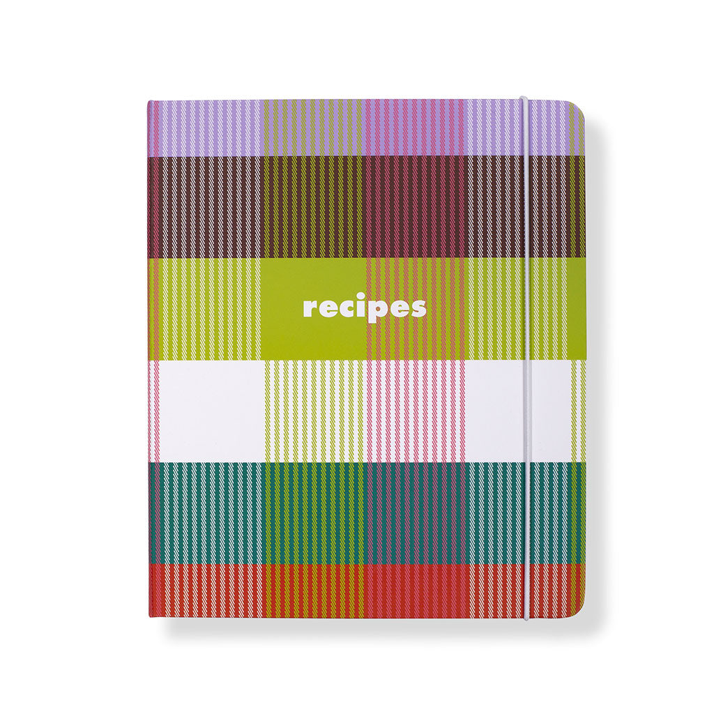 Recipe Book - Rainbow Plaid