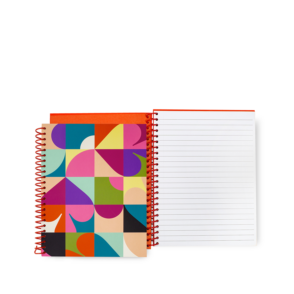 Spiral Notebook - Spade Dot Geo