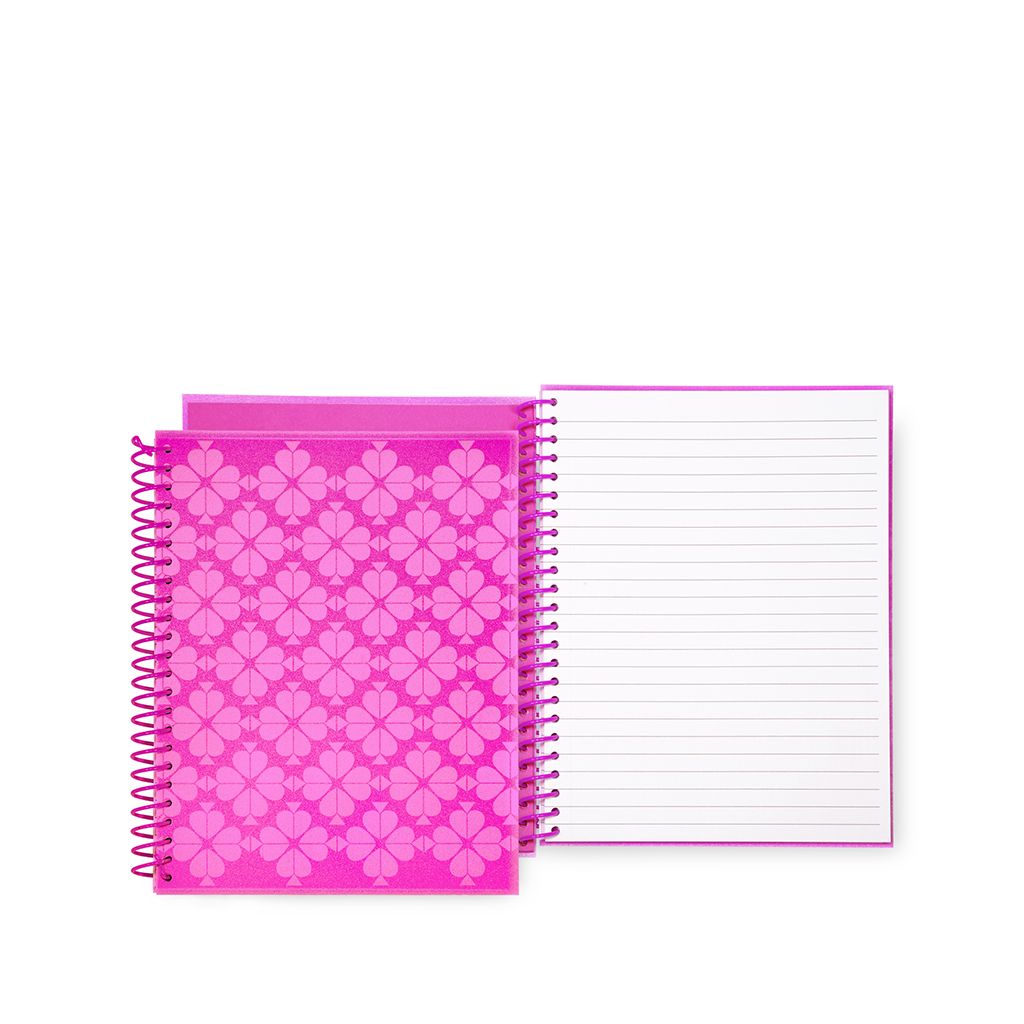 Spiral Notebook - Neon Spade Flower