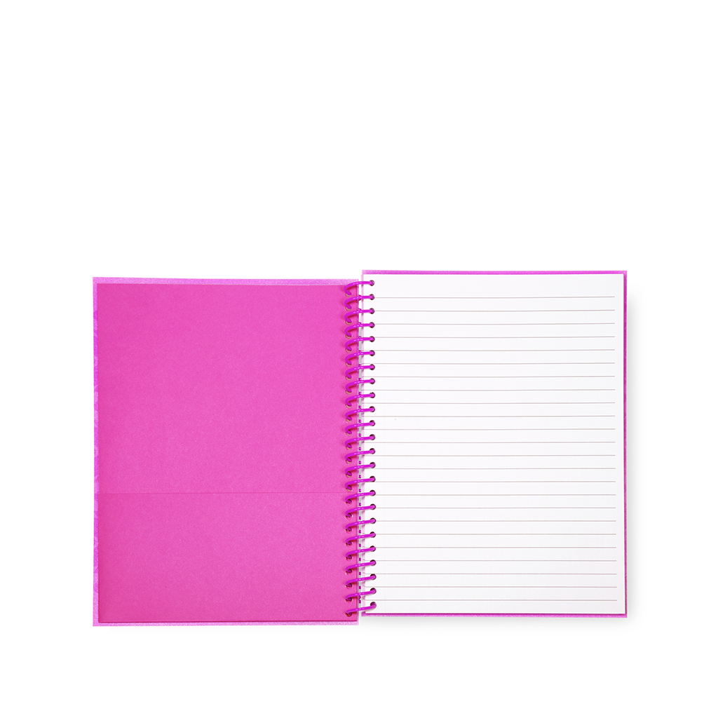 Spiral Notebook - Neon Spade Flower