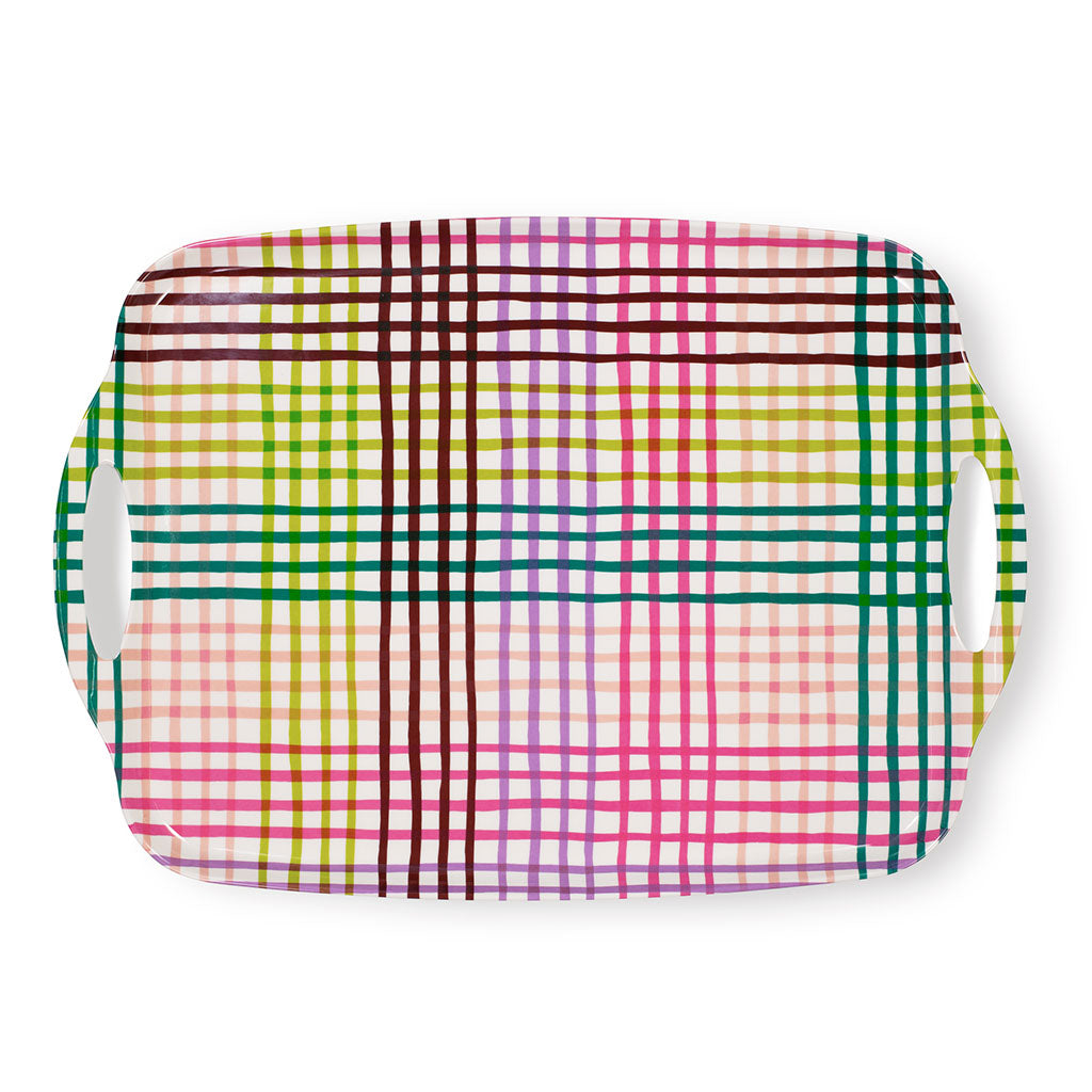 Serving Tray - Rainbow Gingham