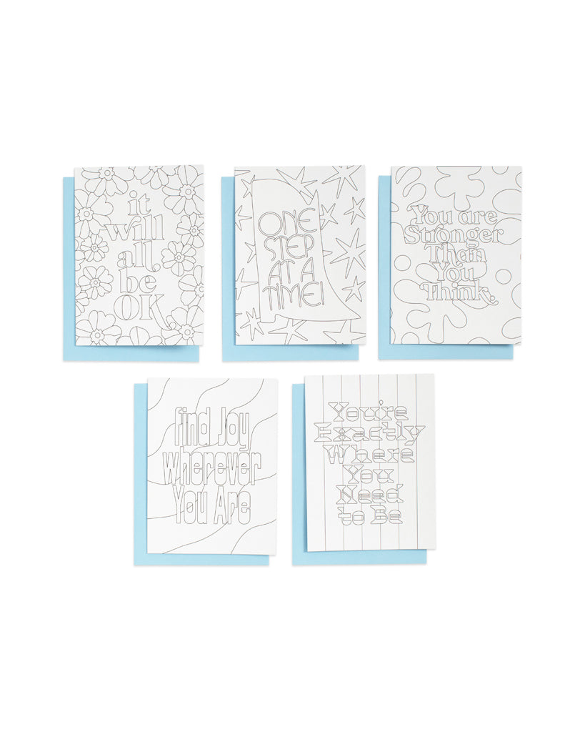 Assorted Notecard Set - Color In