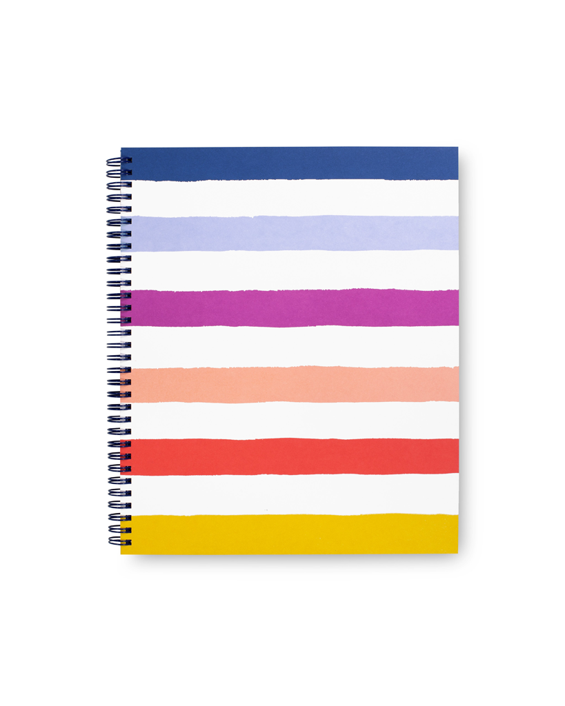Large Spiral Notebook - Candy Stripe