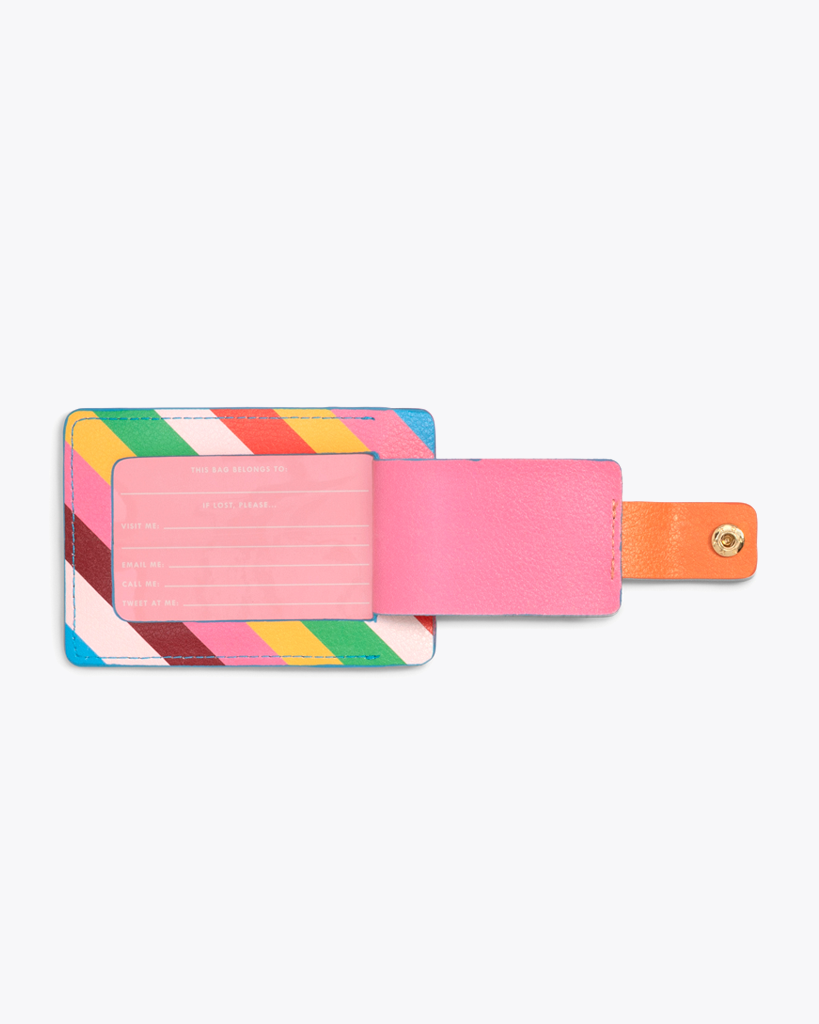 The Getaway Luggage Tag - Rainbow Stripe