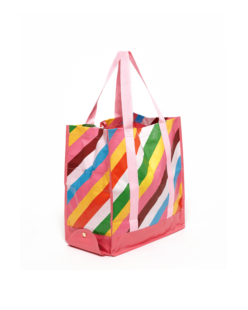 Foldable Market Bag - Rainbow Stripe