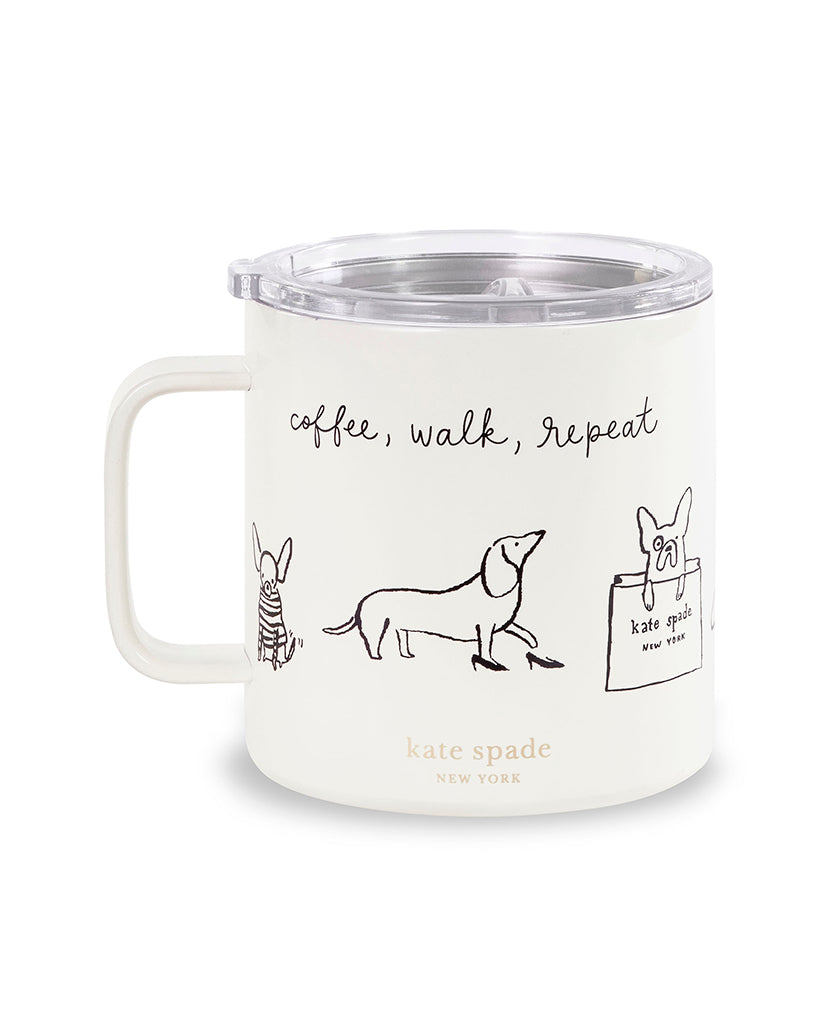 Stainless Steel Coffee Mug - Dog Party
